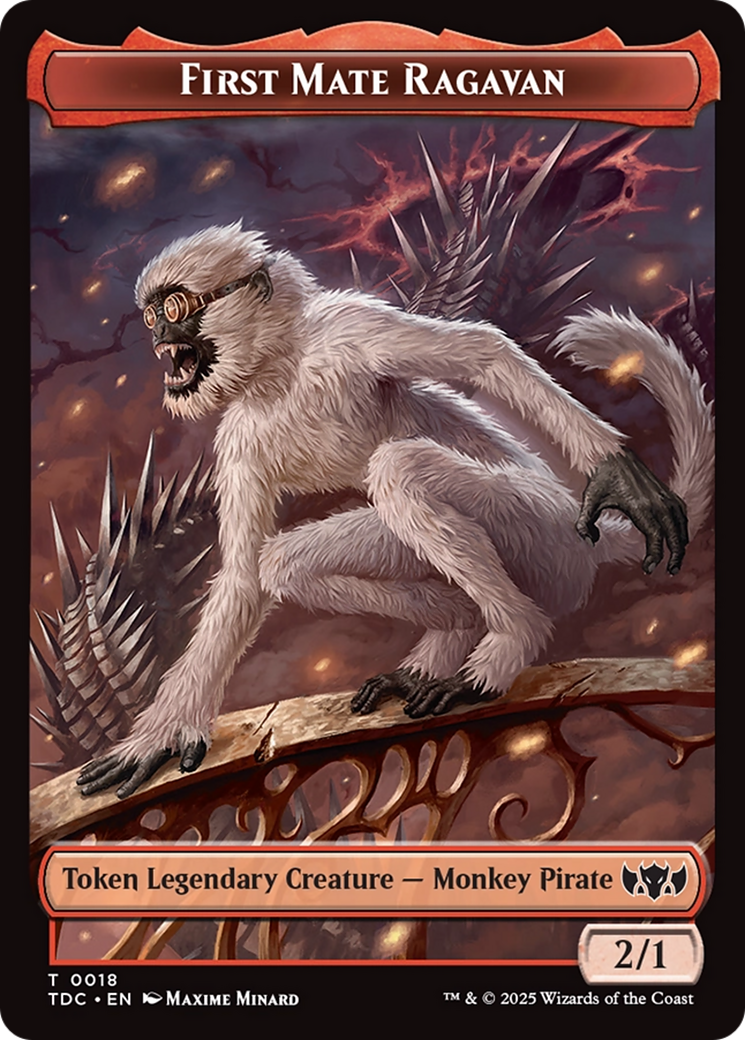 First Mate Ragavan // Treasure Double-Sided Token [Tarkir: Dragonstorm Commander Tokens]-1