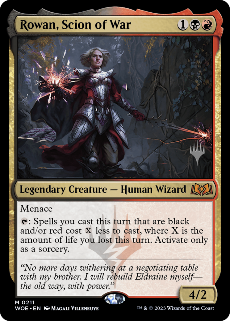 Rowan, Scion of War (Promo Pack) [Wilds of Eldraine Promos]-1