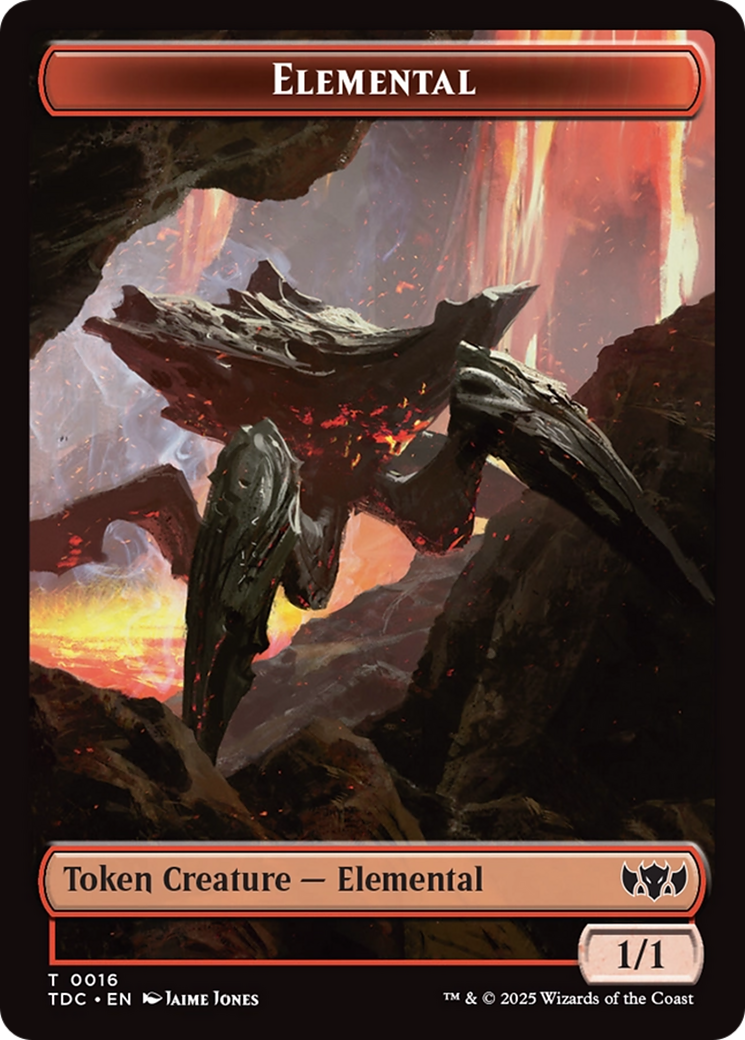 Elemental (0016) // Gold Double-Sided Token [Tarkir: Dragonstorm Commander Tokens]-1