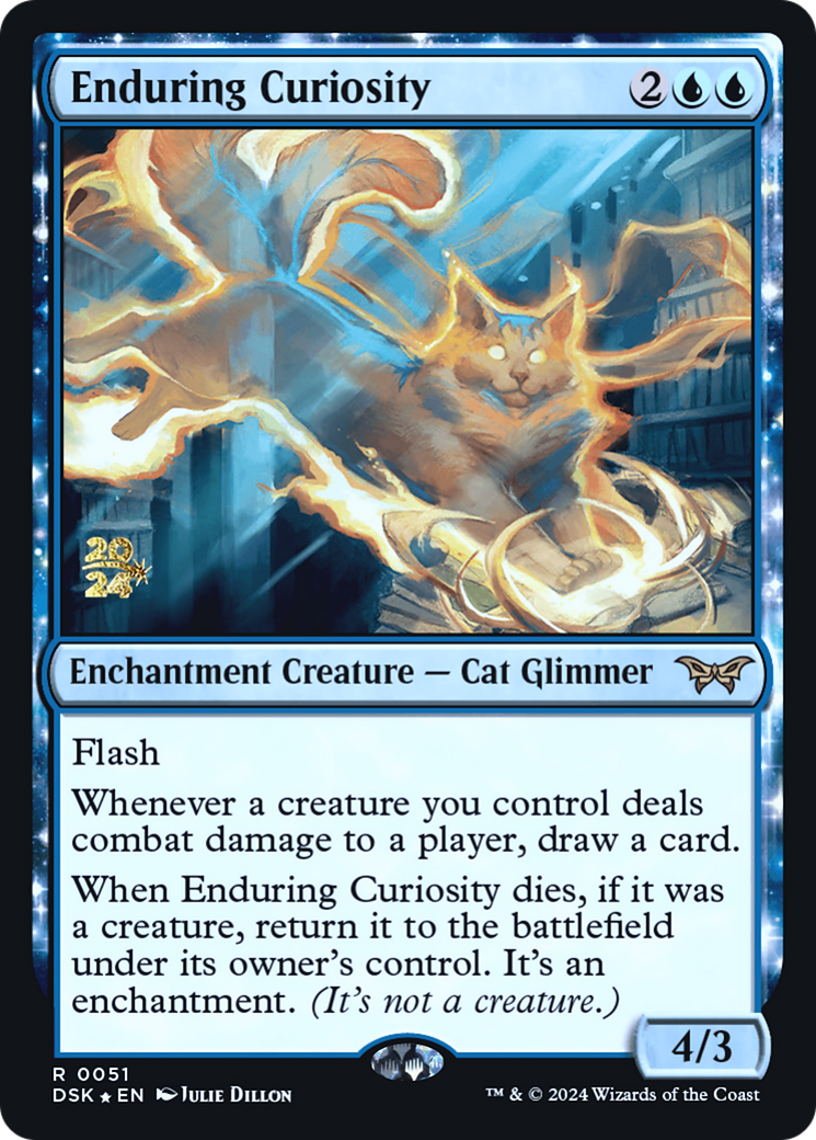 Enduring Curiosity [Duskmourn: House of Horror Prerelease Promos]-1
