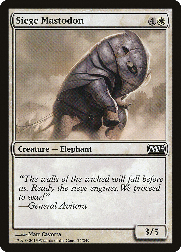Siege Mastodon [Magic 2014]-1