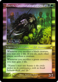 Savra, Queen of the Golgari (Retro) (Serialized) [Ravnica Remastered]-1