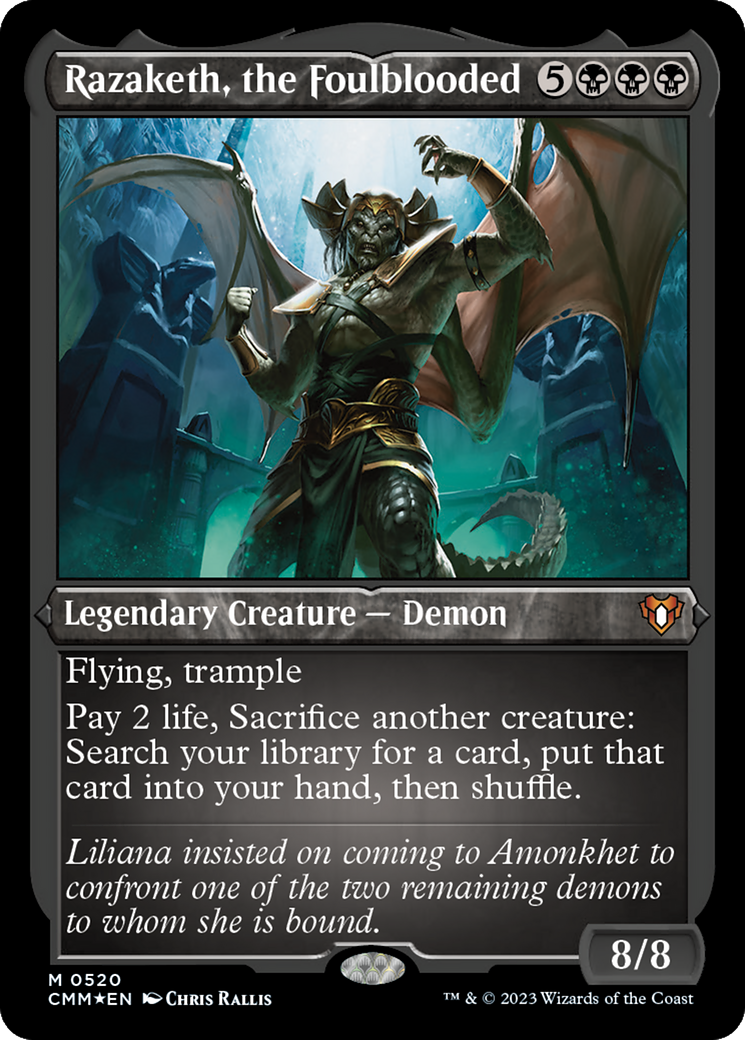 Razaketh, the Foulblooded (CMM-520) - Commander Masters Etched Foil-1