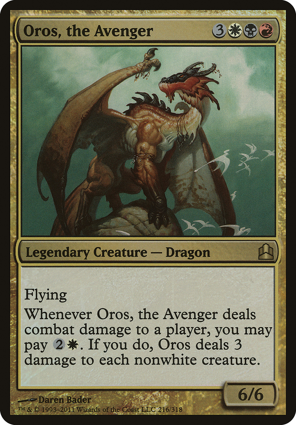 Oros, the Avenger (Oversized) [Commander 2011 Oversized]-1