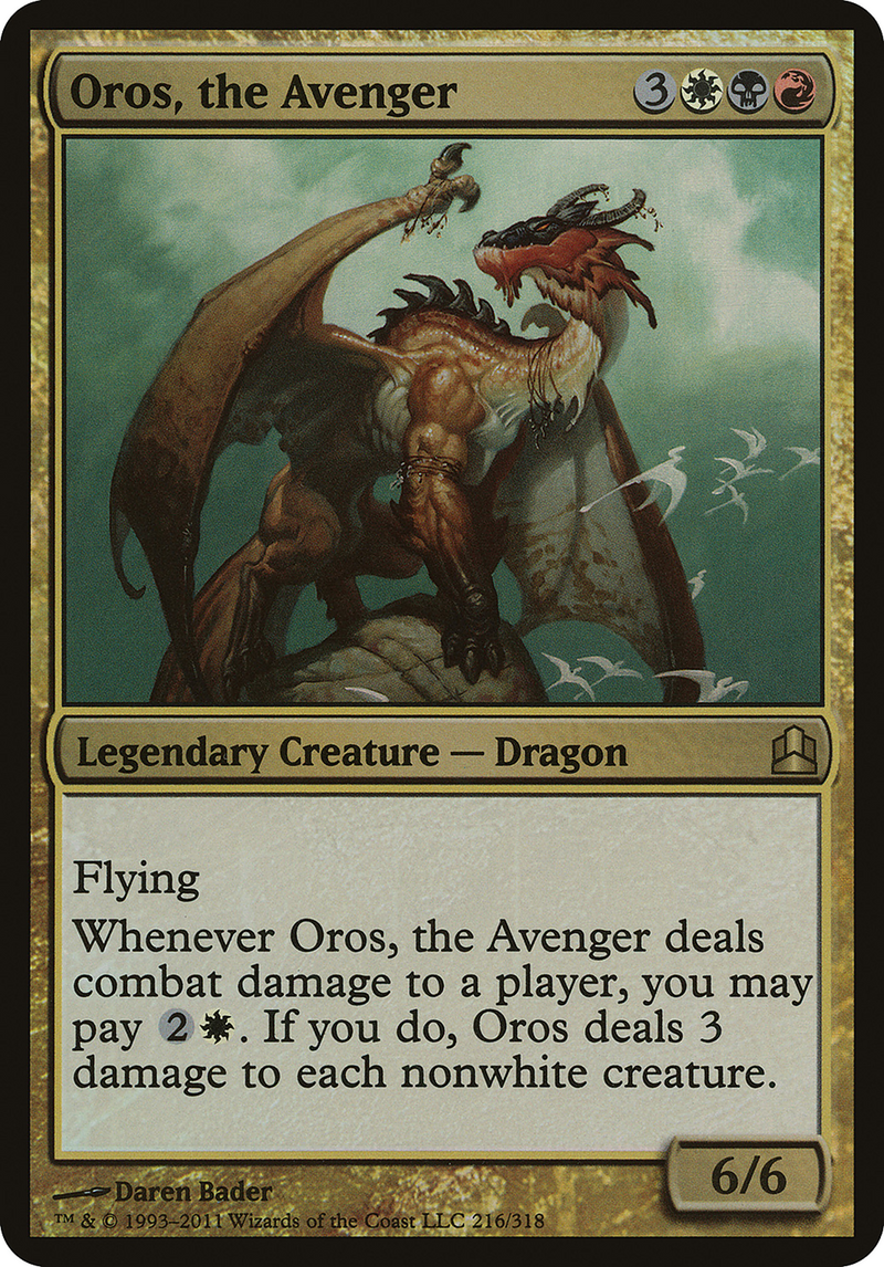 Oros, the Avenger (Oversized) [Commander 2011 Oversized]-1