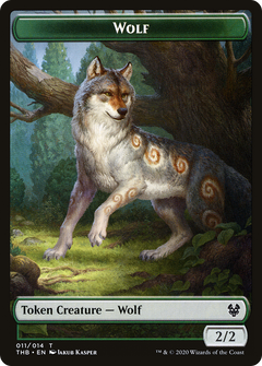 Wolf Token (THB-011) - Theros Beyond Death Tokens Foil-1