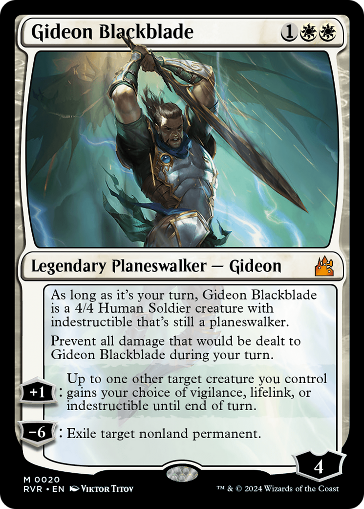 Gideon Blackblade [Ravnica Remastered]-1