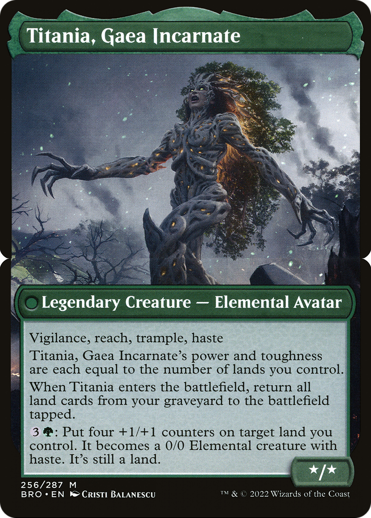 Titania, Gaea Incarnate (BRO-256B) - The Brothers' War Foil-1