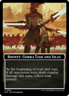 Bounty: Gorra Tash and Silas // Wanted! (TOTC-032) - Outlaws of Thunder Junction Commander Tokens-1