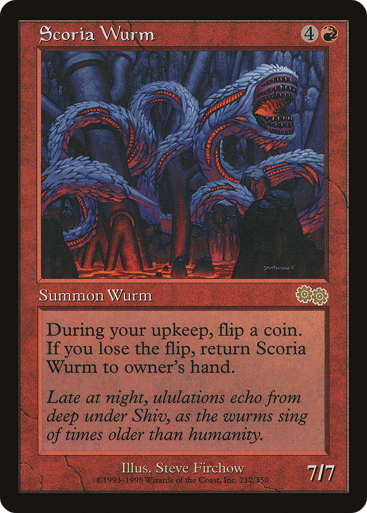 Scoria Wurm [Urza's Saga]-1
