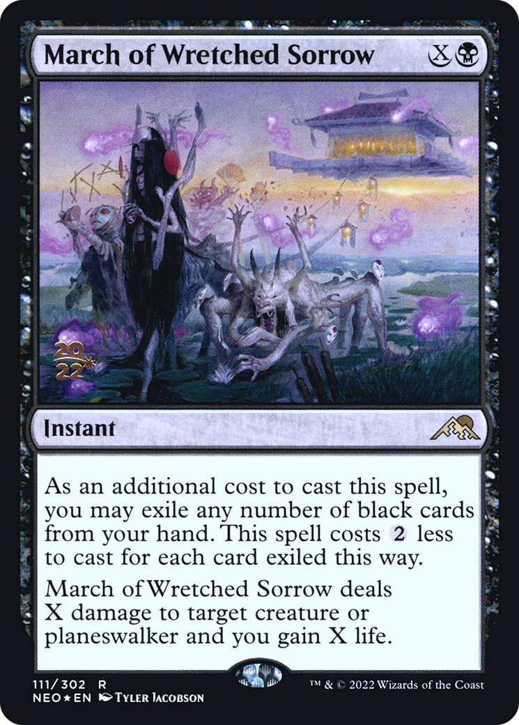 March of Wretched Sorrow [Kamigawa: Neon Dynasty Prerelease Promos]-1