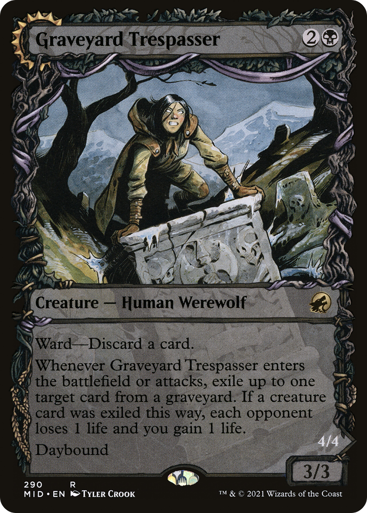 Graveyard Trespasser // Graveyard Glutton (Showcase Equinox) [Innistrad: Midnight Hunt]-3