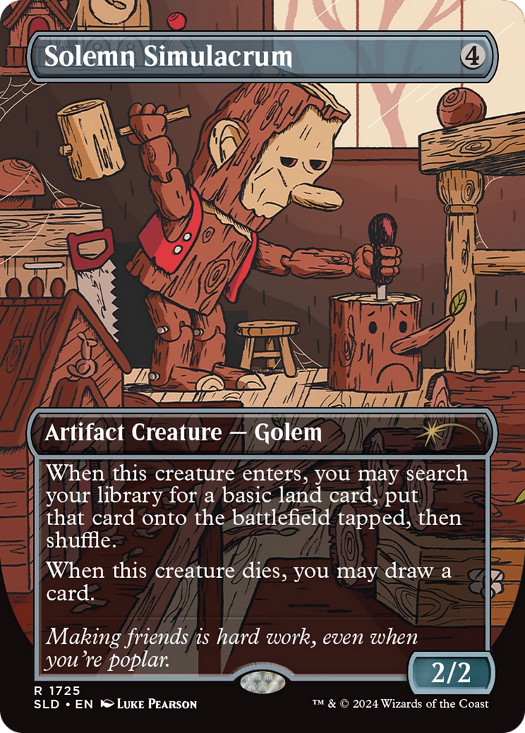 Solemn Simulacrum (SLD-1725) - Secret Lair Drop (Borderless) Foil-1