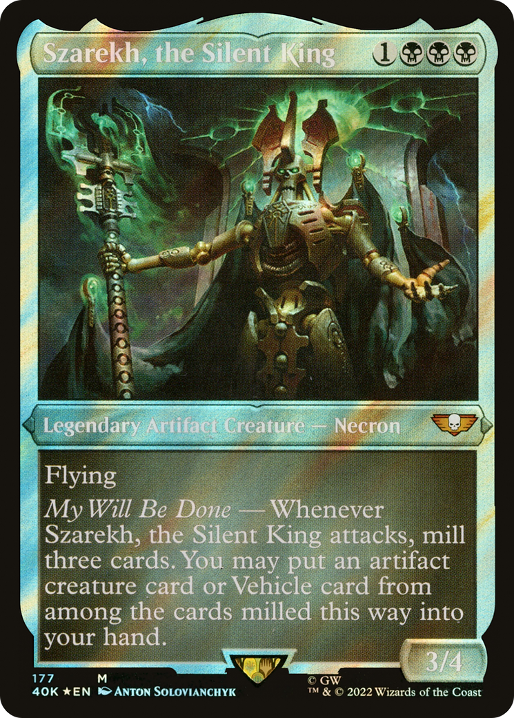 Szarekh, the Silent King (Display Commander) (Surge Foil) [Warhammer 40,000]-1