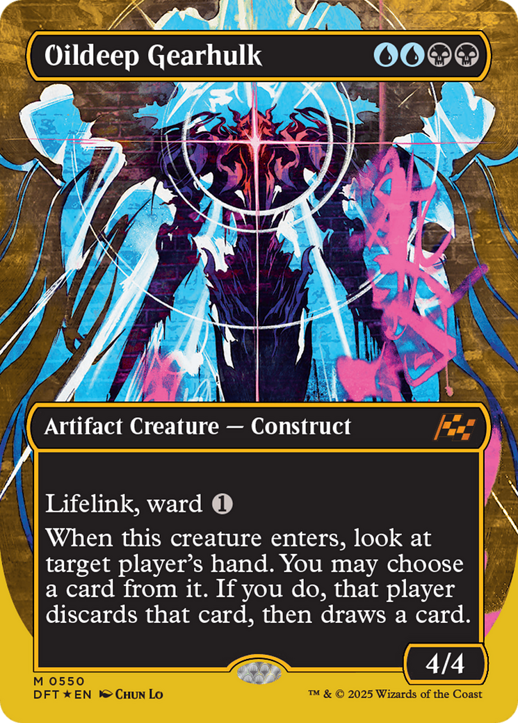 Oildeep Gearhulk (Borderless) (First-Place Foil) [Aetherdrift]-1