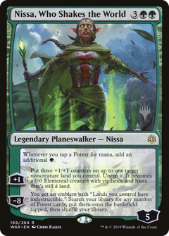 Nissa, Who Shakes the World (Promo Pack) [War of the Spark Promos]-1