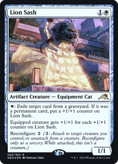 Lion Sash [Kamigawa: Neon Dynasty Prerelease Promos]-1