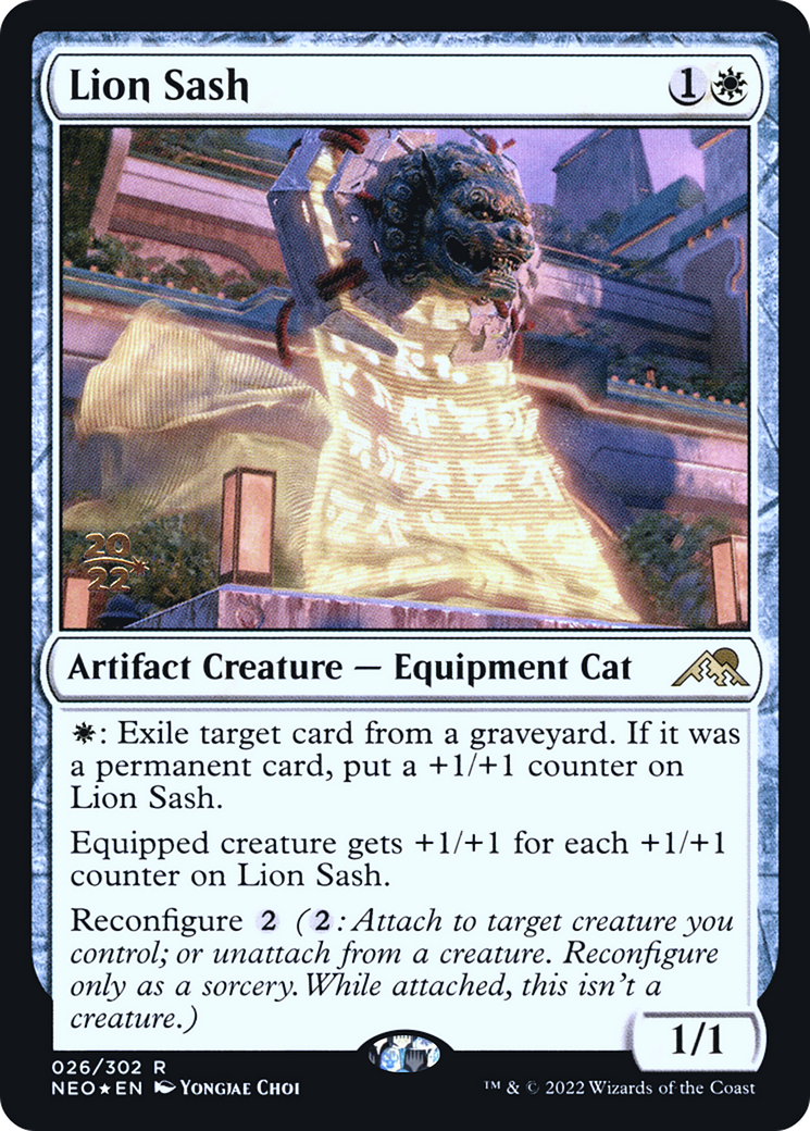 Lion Sash [Kamigawa: Neon Dynasty Prerelease Promos]-1
