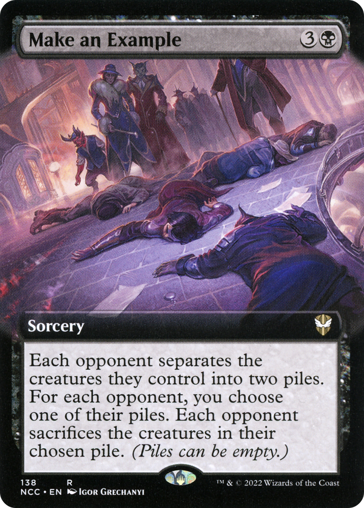 Make an Example (Extended Art) [Streets of New Capenna Commander]-1