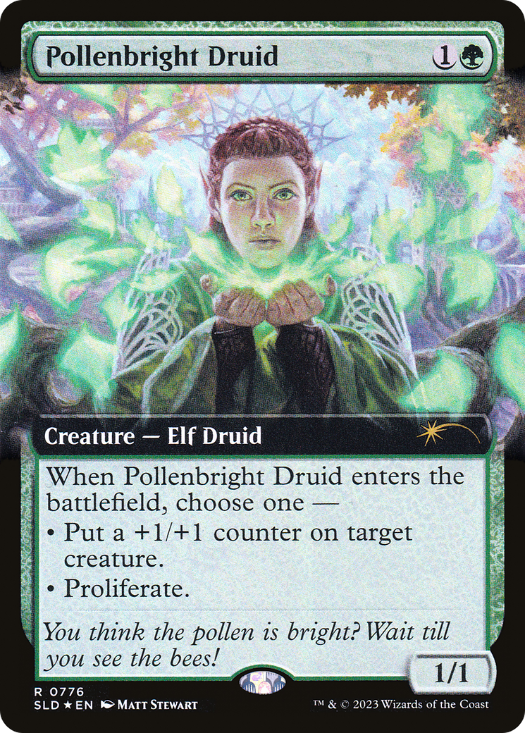 Pollenbright Druid (Extended Art) [Secret Lair Drop Series]-1