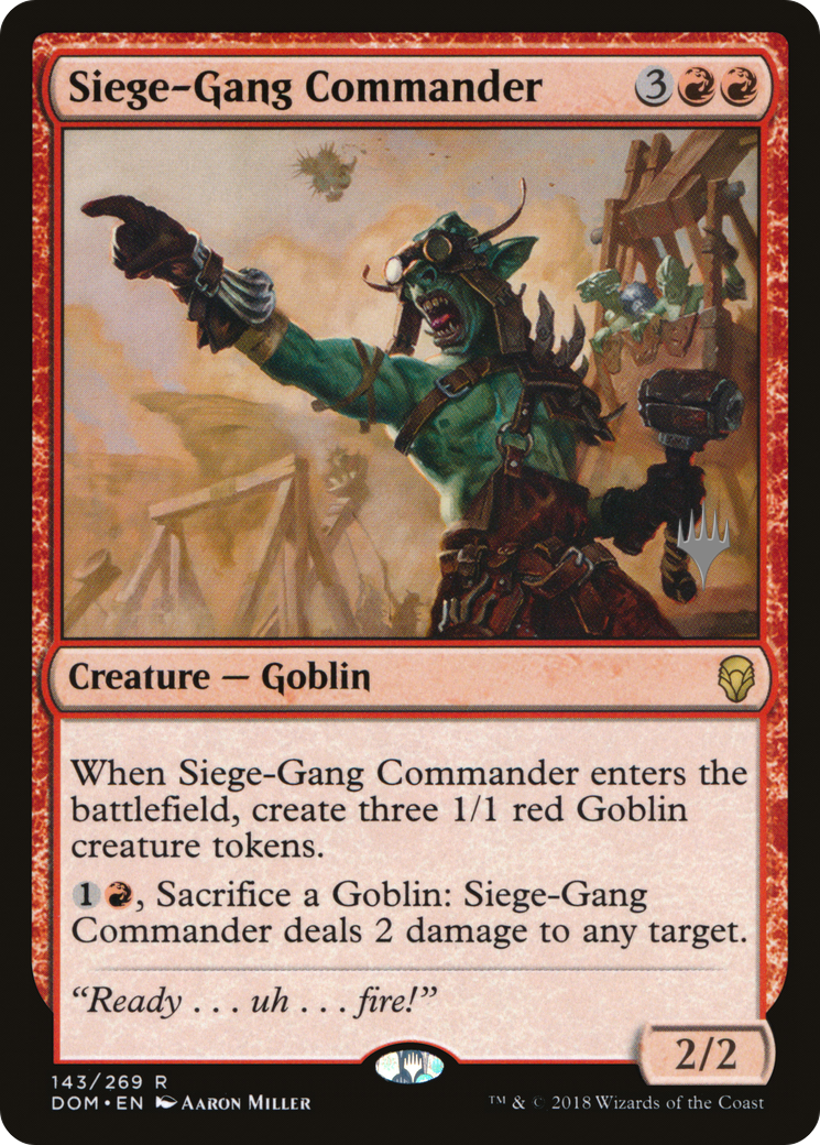 Siege-Gang Commander (Promo Pack) [Dominaria Promos]-1