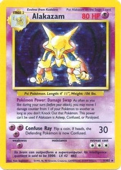 Alakazam 001  - 1st Edition Holofoil Base Set - Holo Rare-1
