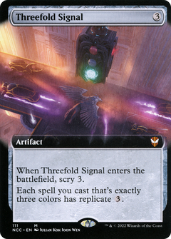 Threefold Signal (Extended Art) [Streets of New Capenna Commander]-1