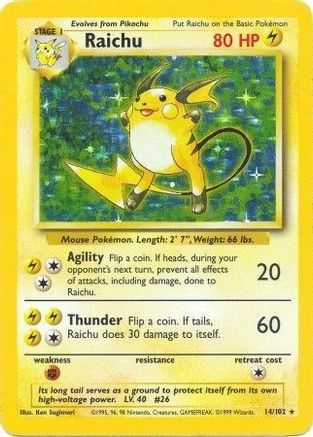Raichu (14/102) [Base Set Unlimited]-1