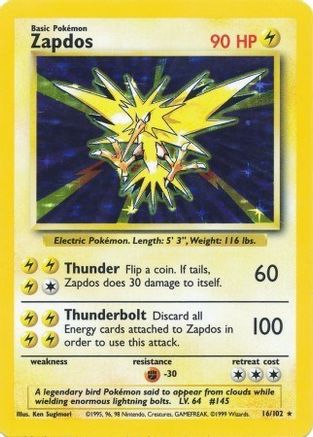 Zapdos (16/102) [Base Set Unlimited]-1