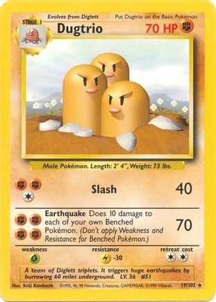 Dugtrio (19/102) [Base Set Unlimited]-1