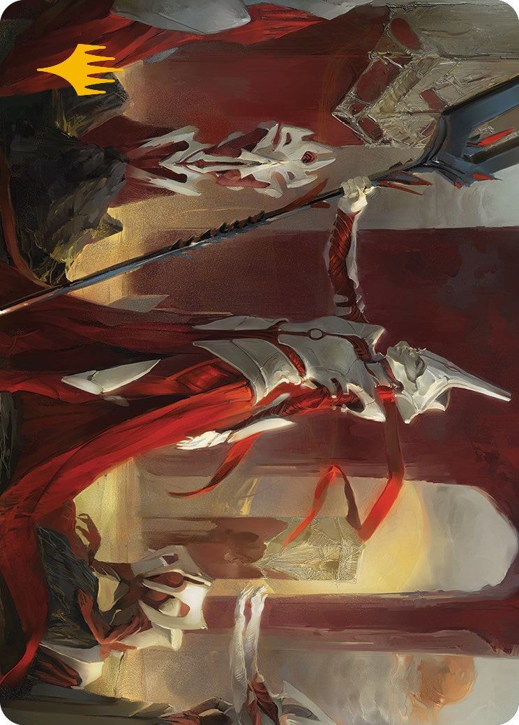 Porcelain Zealot Art Card (Gold-Stamped Signature) [Phyrexia: All Will Be One Art Series]-1