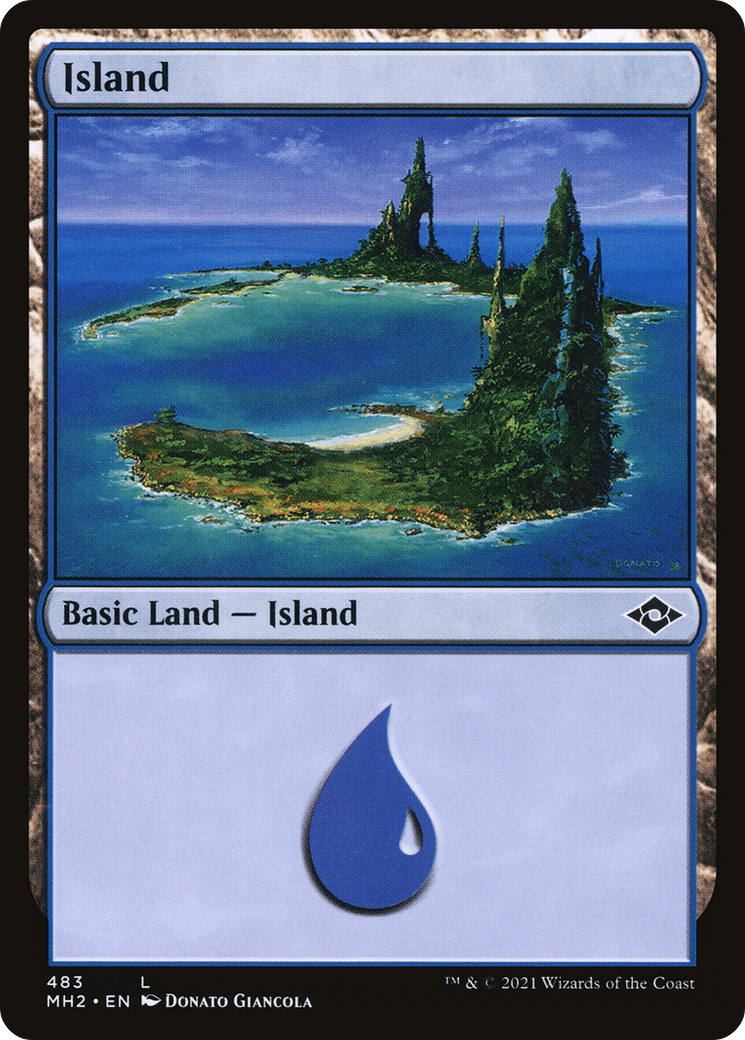 Island (483) (MH2-483) - Modern Horizons 2 Etched Foil-1