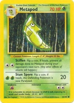 Metapod (54/102) [Base Set Unlimited]-1