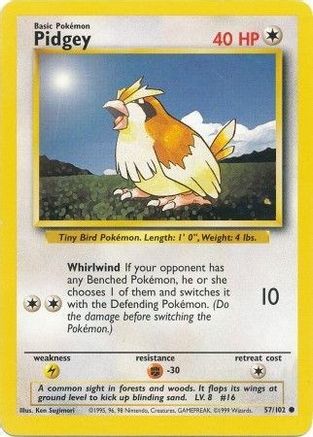 Pidgey (57/102) [Base Set Unlimited]-1