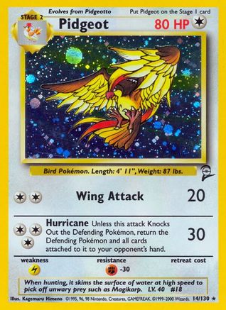 Pidgeot (14/130) [Base Set 2]-1