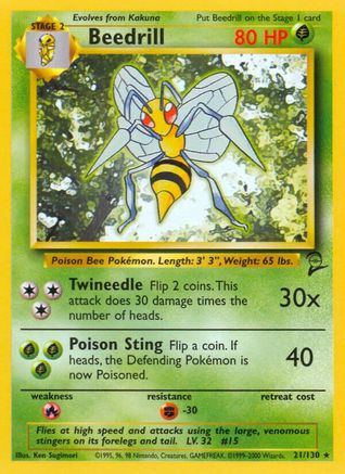 Beedrill (21/130) [Base Set 2]-1