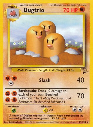 Dugtrio (23/130) [Base Set 2]-1