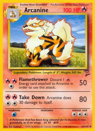 Arcanine (33/130) [Base Set 2]-1