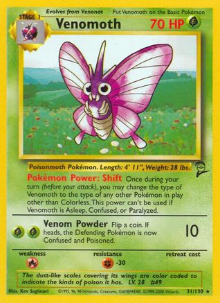Venomoth (31/130) [Base Set 2]-1