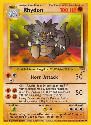 Rhydon (59/130) [Base Set 2]-1