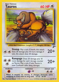 Tauros (62/130) [Base Set 2]-1