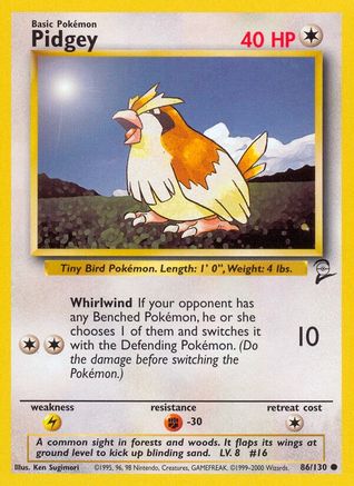 Pidgey (86/130) [Base Set 2]-1