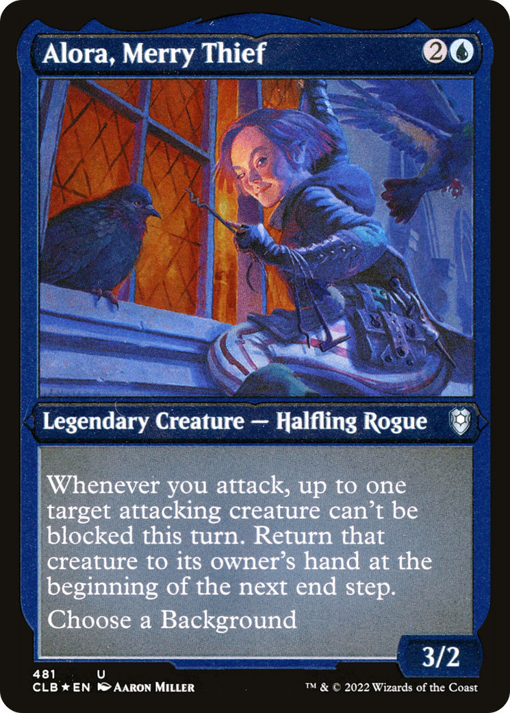Alora, Merry Thief (CLB-481) - Commander Legends: Battle for Baldur's Gate Etched Foil-1