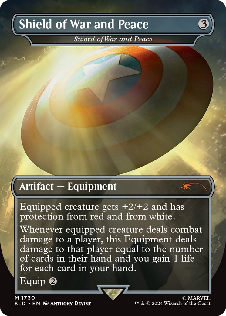 Sword of War and Peace (SLD-1730) - Secret Lair Drop / Shield of War and Peace (Borderless) Foil-1