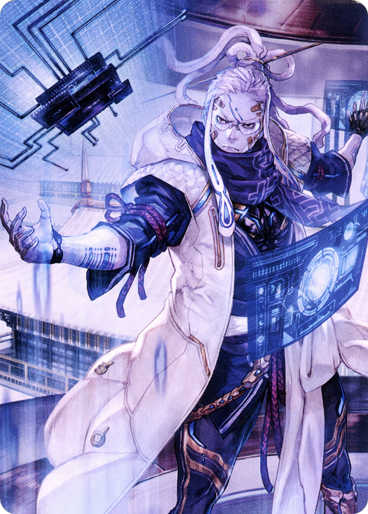 Tameshi, Reality Architect // Tameshi, Reality Architect (ANEO-053) - Neon Dynasty Art Series (Borderless) Foil-3