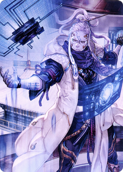 Tameshi, Reality Architect // Tameshi, Reality Architect (ANEO-053) - Neon Dynasty Art Series (Borderless) Foil-3