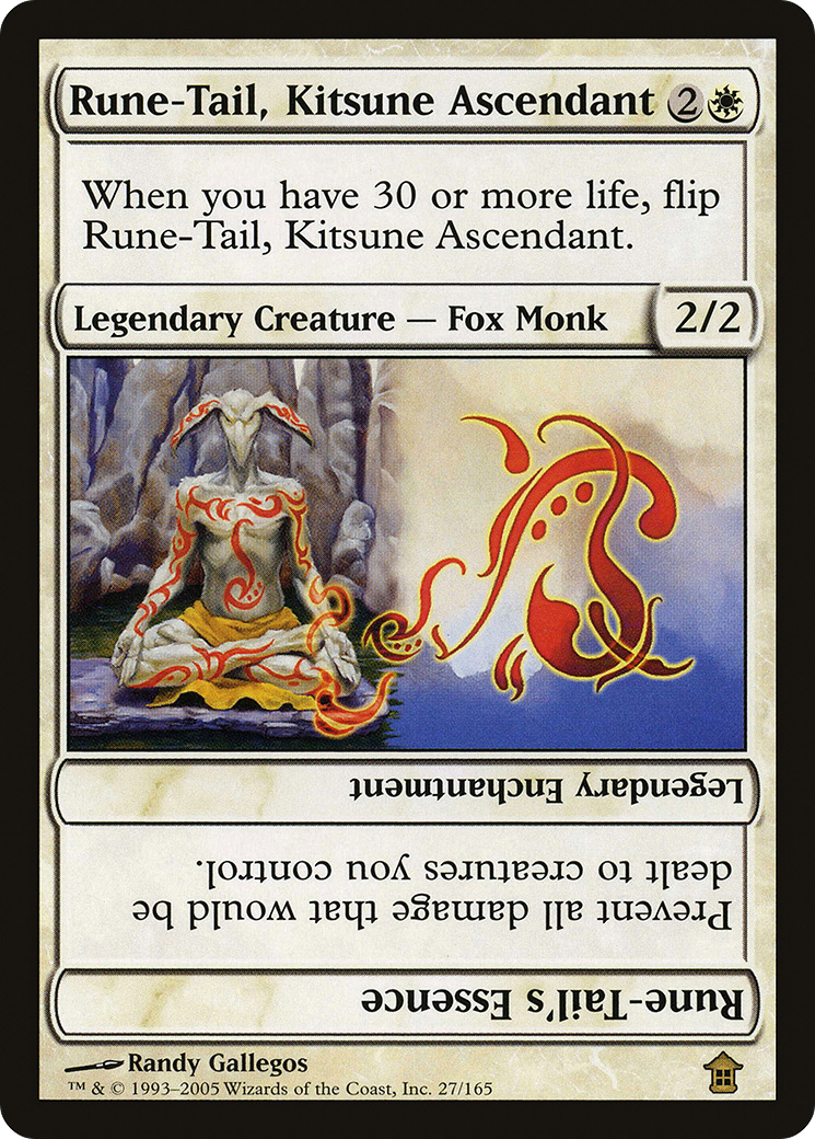 Rune-Tail, Kitsune Ascendant // Rune-Tail's Essence [Saviors of Kamigawa]-1