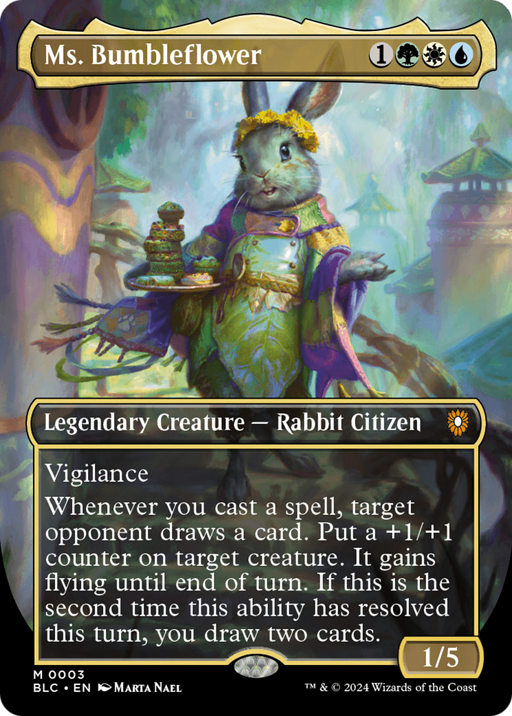 Ms. Bumbleflower (Borderless) [Bloomburrow Commander]-1