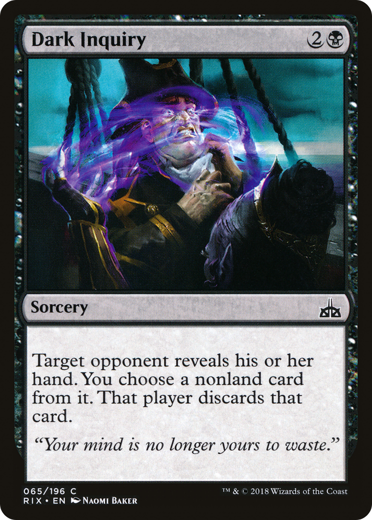 Dark Inquiry [Rivals of Ixalan]-1