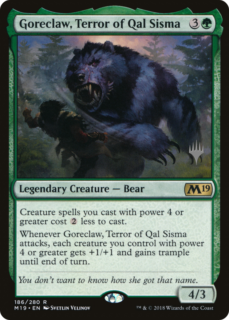 Goreclaw, Terror of Qal Sisma (Promo Pack) [Core Set 2019 Promos]-1